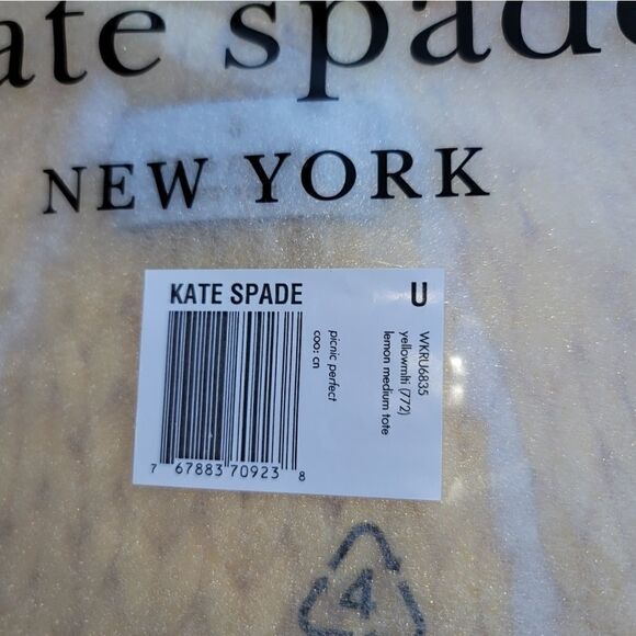 Kate Spade Lemon Medium Tote picnic perfect yellow - Picture 7 of 10